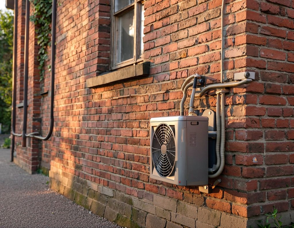 Wärmepumpe im Berliner Winter – zuverlässige Heizleistung auch bei Minustemperaturen, installiert von BLT Versorgungstechnik